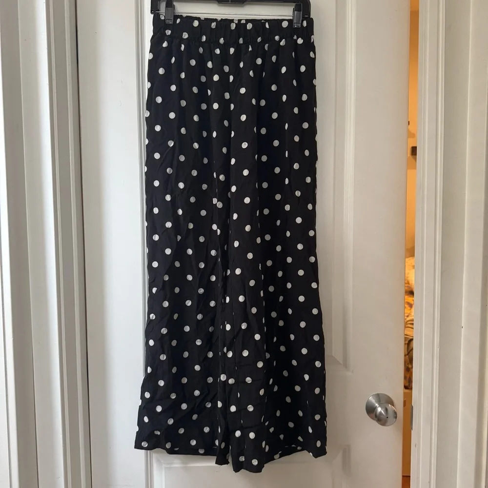 Polka Dot Wide Leg Pants - Picture 1 of 5